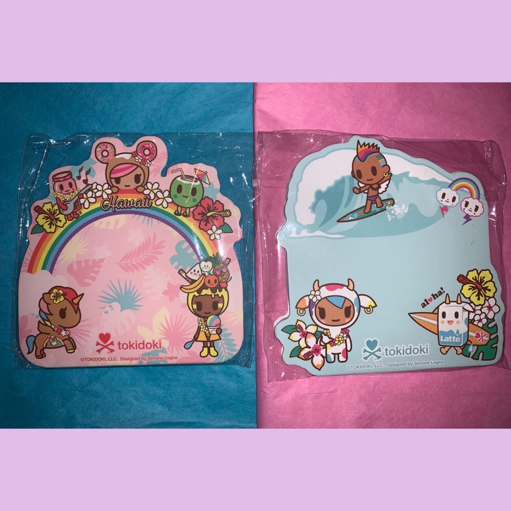 2 exclusive hawaii tokidoki sticky pads